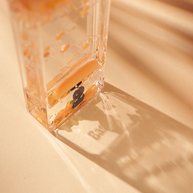 Aesthetic Persimmon Oil Hourglass Liquid Motion Timer - Creative Desk Ornament, Stress Relief Gift & Home Decor