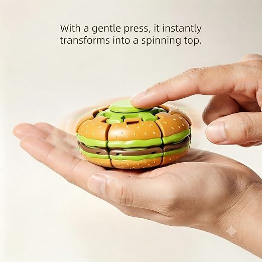 Press Gyroball Fidget Toy - Hamburger & Fruit Series