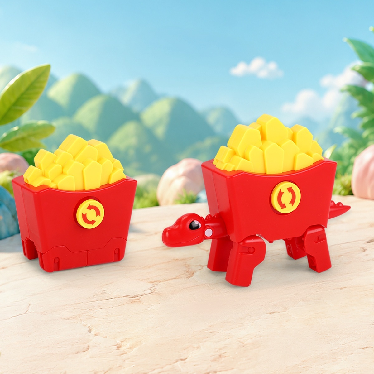 Turn Fast Food into Dinos!  The Ultimate 2-in-1 Fidget Toy!