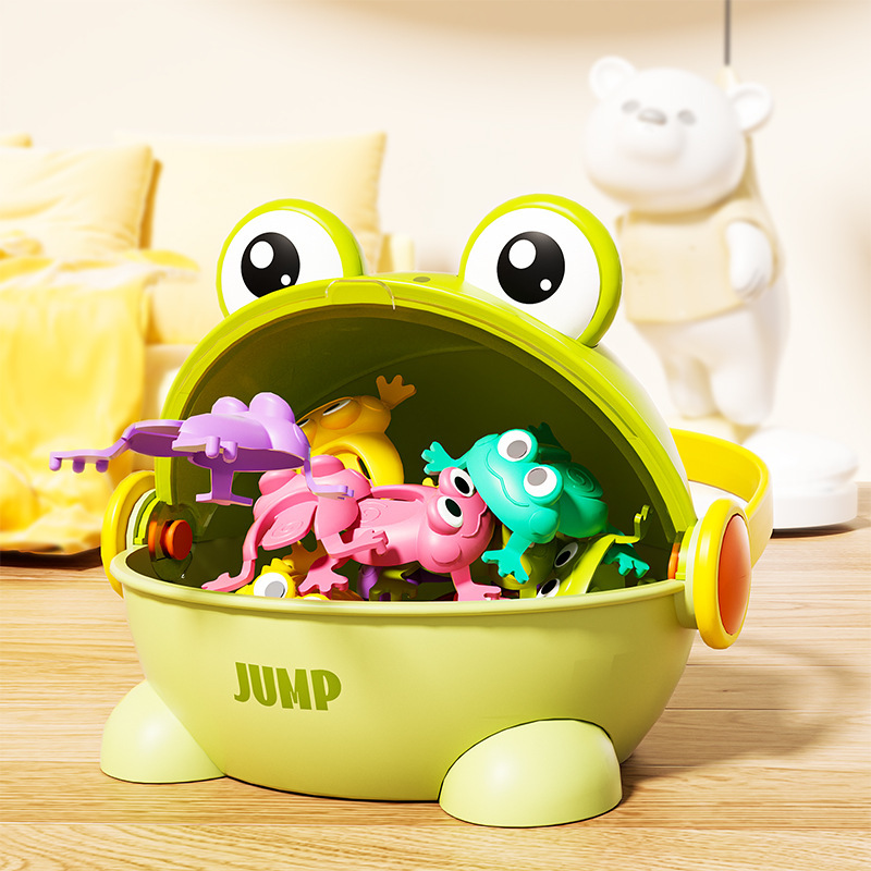 🐸Children's Bouncing Baby Frog Educational Press-to-Jump Toy Interactive Parent-Child Play with a Jumping Frog