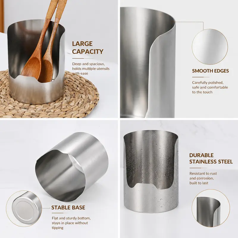 ✨ Stainless Steel Utensil Organizer — Keep Your Kitchen Clean & Tidy