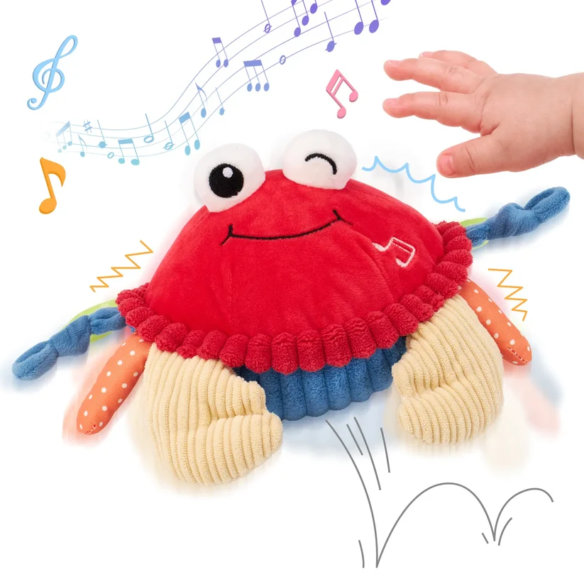 🦀 Dancing Crab Plush Toy – Interactive Singing & Walking Musical Toy for Kids