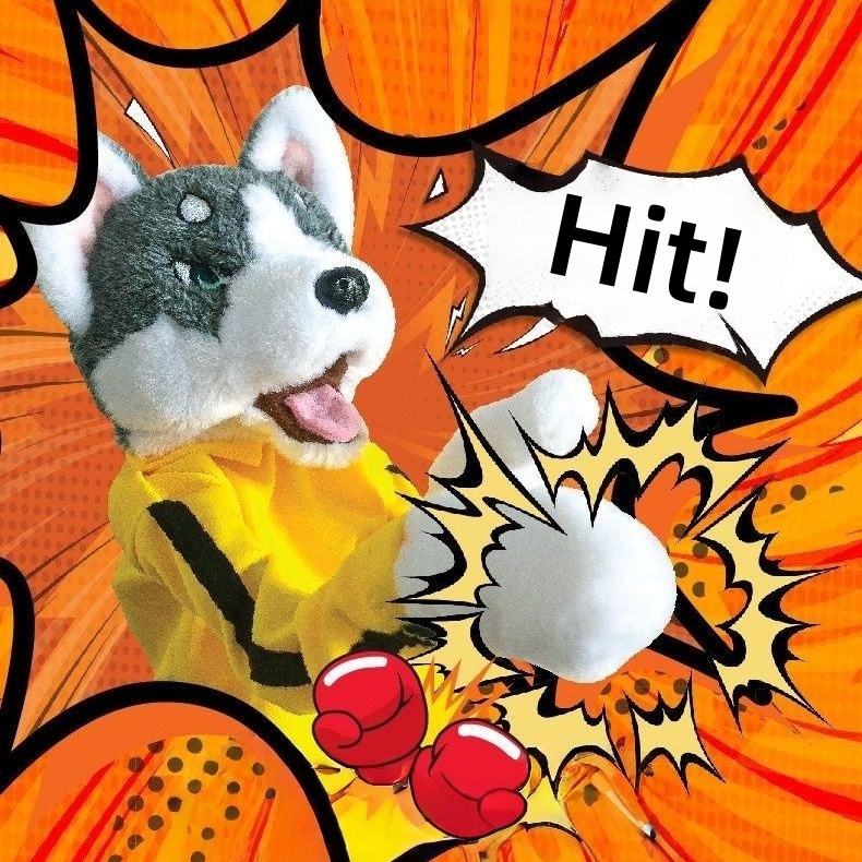 🥊 Husky Boxing Puppet
