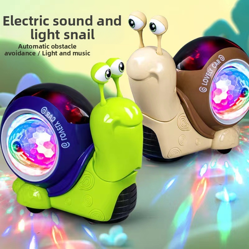 🐌️🎶 Little Snail Children's Automatic Obstacle-Avoiding Projection Fun Toy