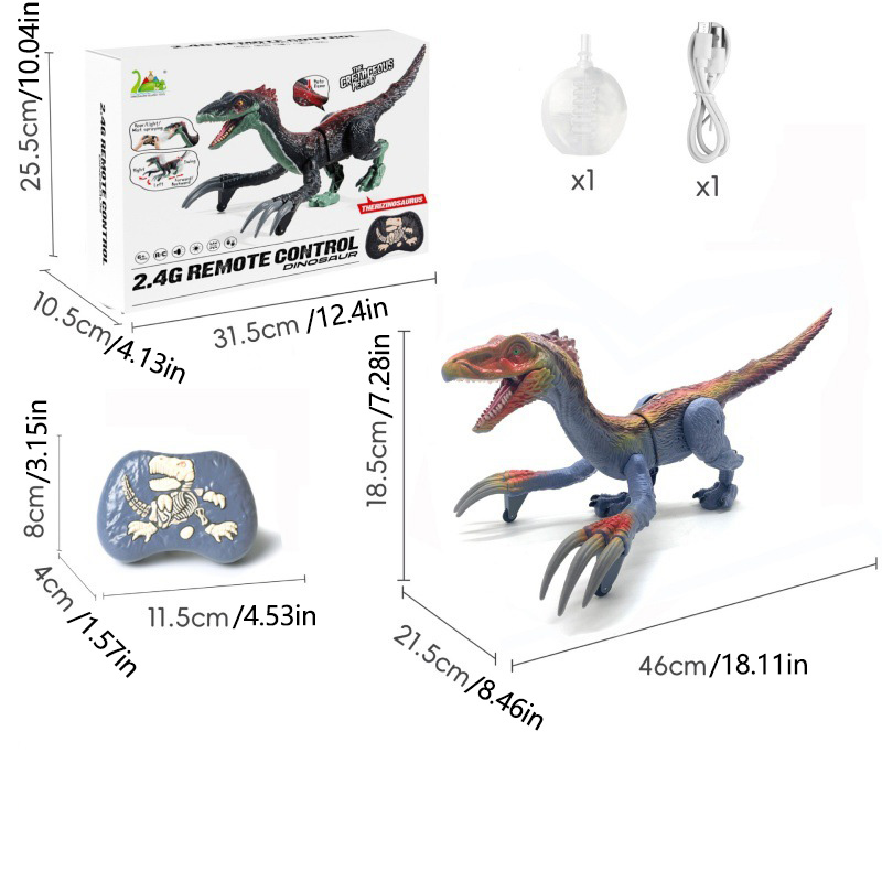 Remote Control Dinosaur Animal Toy，swift movement & water spray, gift for boys