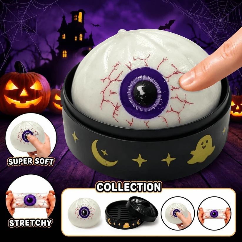 🎃Spooky Dumpling Squishy — Slow-Rising Halloween Stress Relief Toy👻
