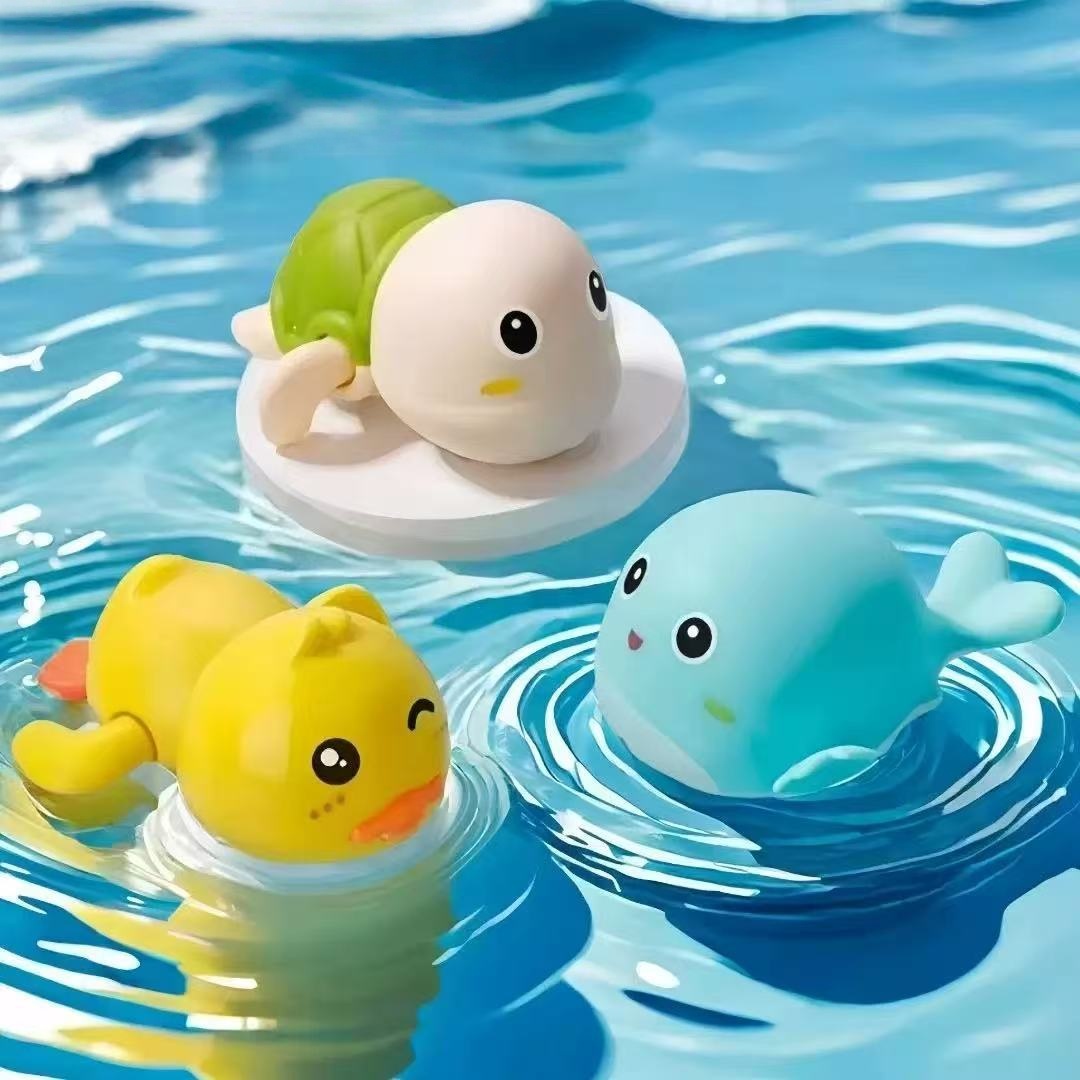 👶 Baby Bath Toys Wind-Up Swimming Toys Floating Bathtub Shower Toys 💦
