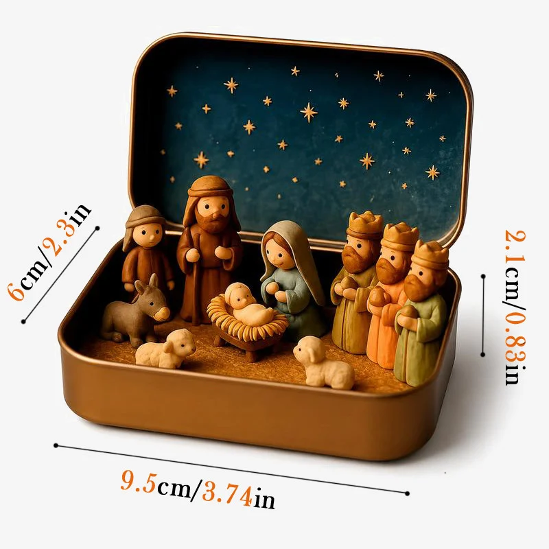 🎄 Mini Christmas Nativity Scene — A Meaningful Holiday Keepsake ✨