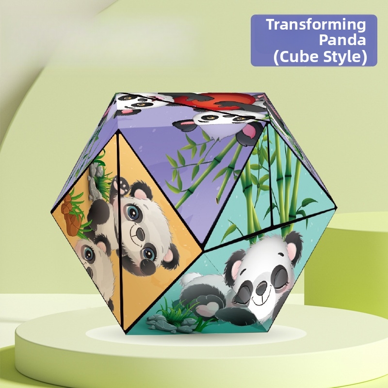 🌟3D Magic Cube: Panda & Dinosaur Designs