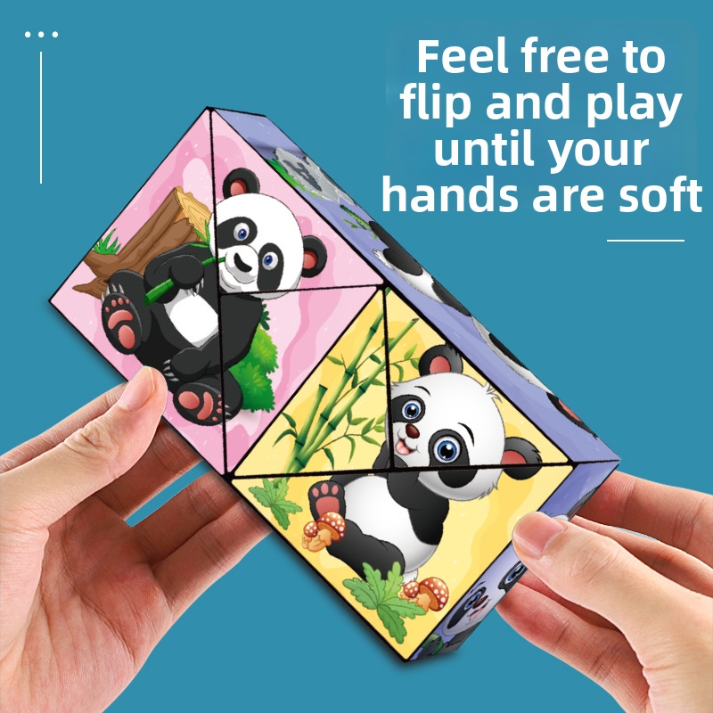 🌟3D Magic Cube: Panda & Dinosaur Designs