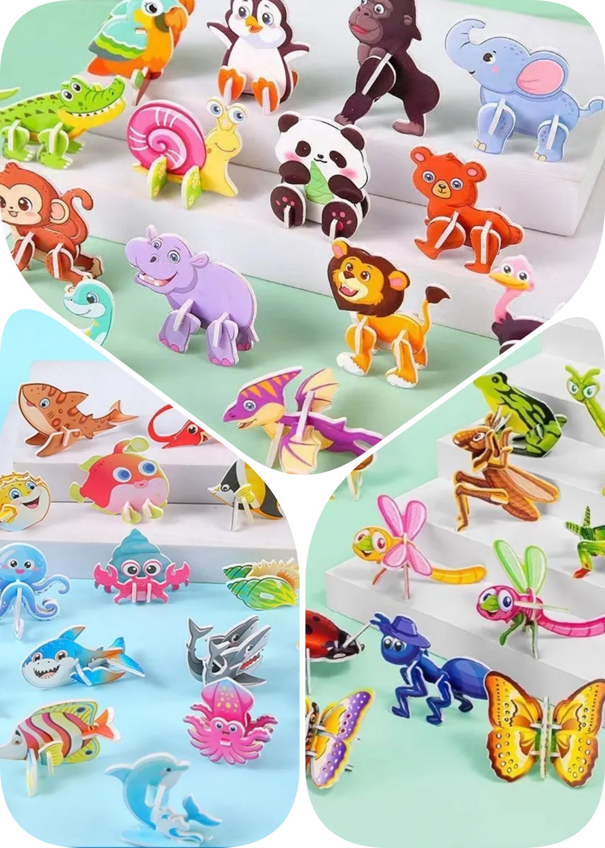 🧩DIY Early Learning Toys for Preschoolers 🐘🦖🦋🐳✈️