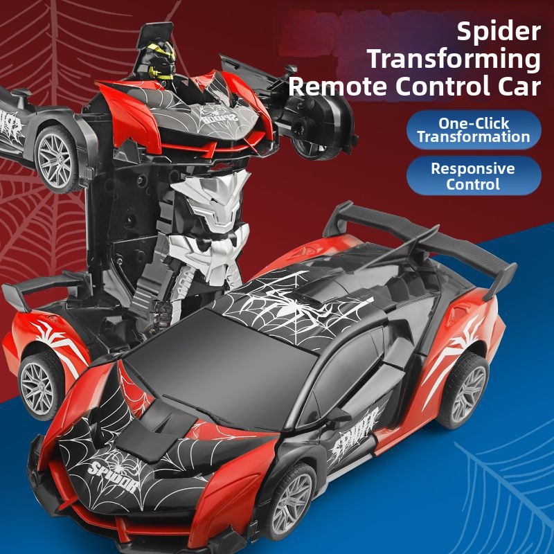 🎉Transforming remote-control car instantly morphs into a robot—super cool!🔥