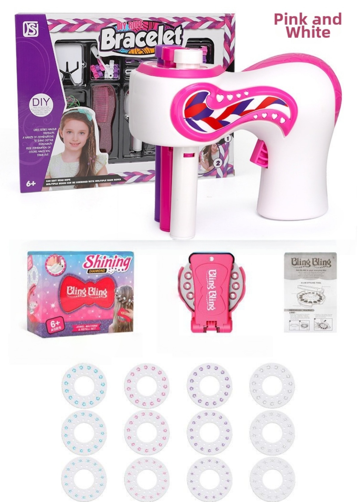 🎀 Automatic Three-Strand Braiding Tool: Colorful Hair Accessories for Styling