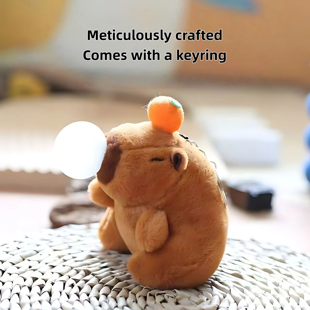 🧸🔊Capybara Plush Keychain (Sound-Activated)