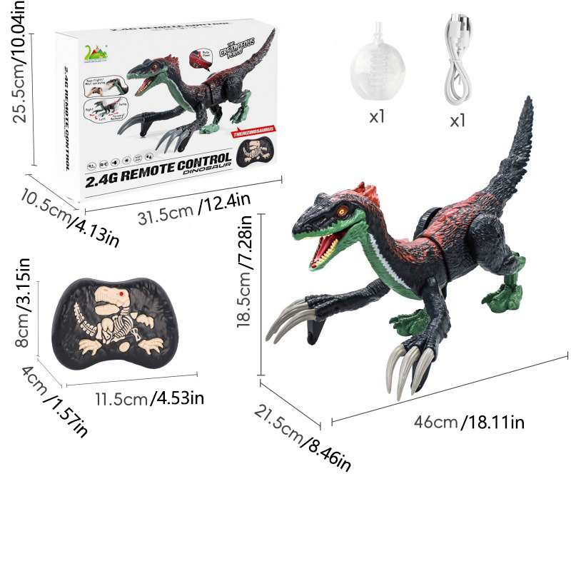 Remote Control Dinosaur Animal Toy，swift movement & water spray, gift for boys