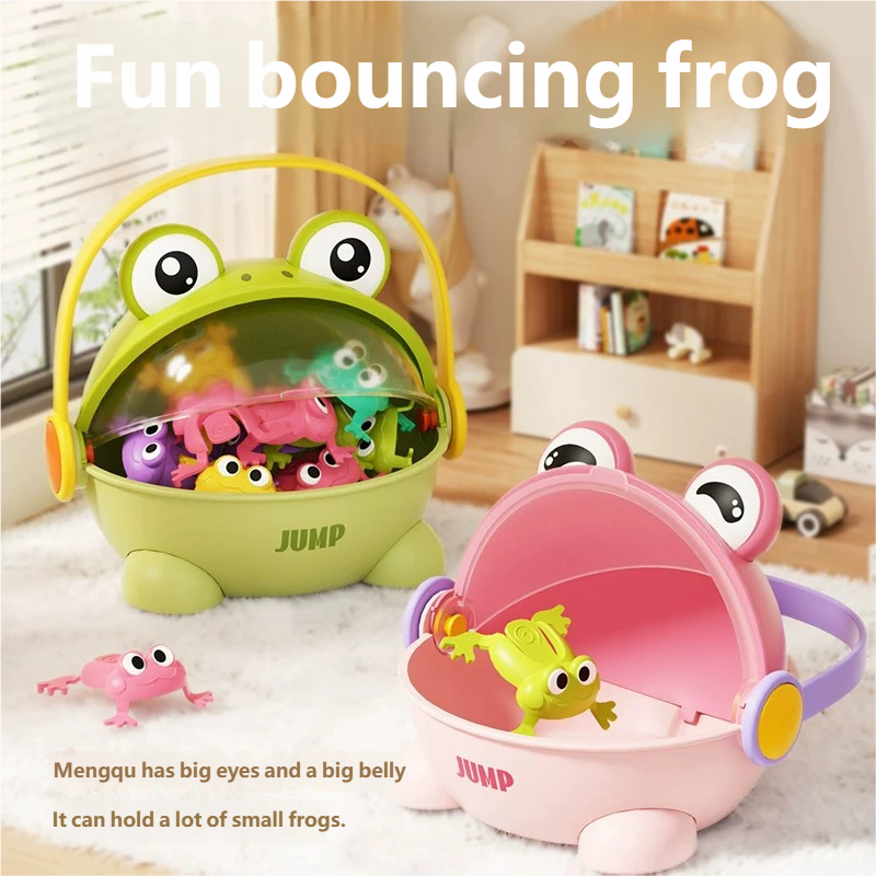 🐸Children's Bouncing Baby Frog Educational Press-to-Jump Toy Interactive Parent-Child Play with a Jumping Frog