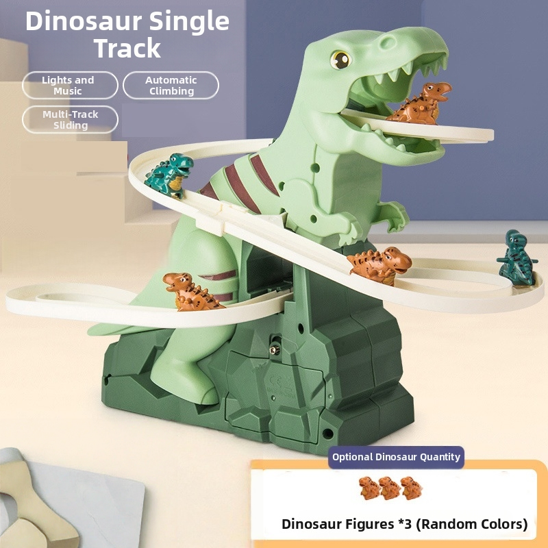 🌟🦖 Dual-Track Dinosaur Stair Climber: Dinosaur Obstacle Course Adventure Slide