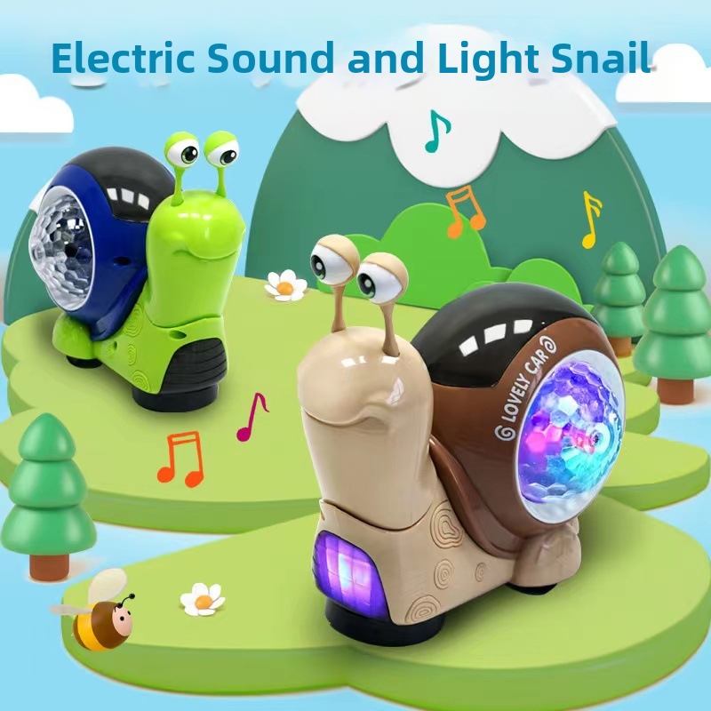 🐌️🎶 Little Snail Children's Automatic Obstacle-Avoiding Projection Fun Toy