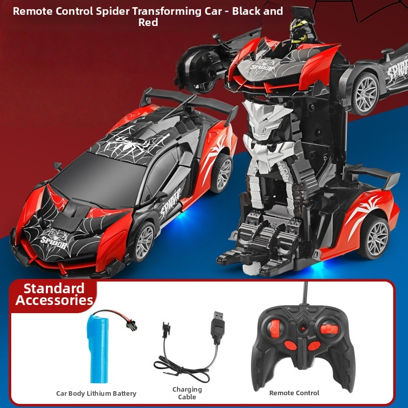 🎉Transforming remote-control car instantly morphs into a robot—super cool!🔥
