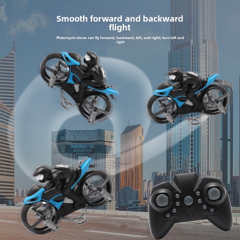 💥Remote-Controlled Motorcycle Airplane: Dual-Use Aerial and Ground Stunt Toy