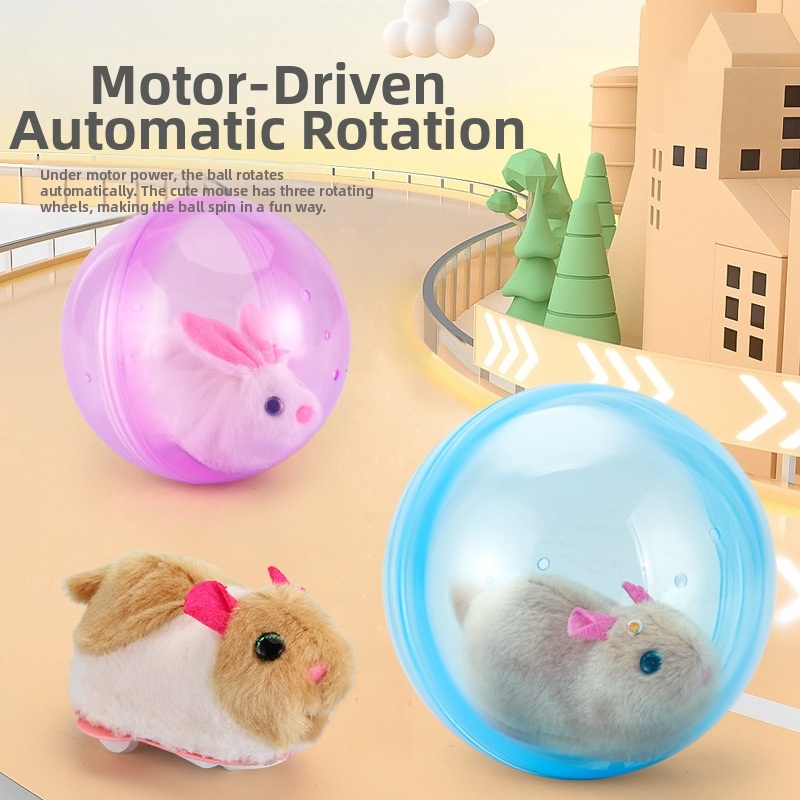 ✨Electric Rabbit Rolling Ball Children's Toy Cat Dog Teaser