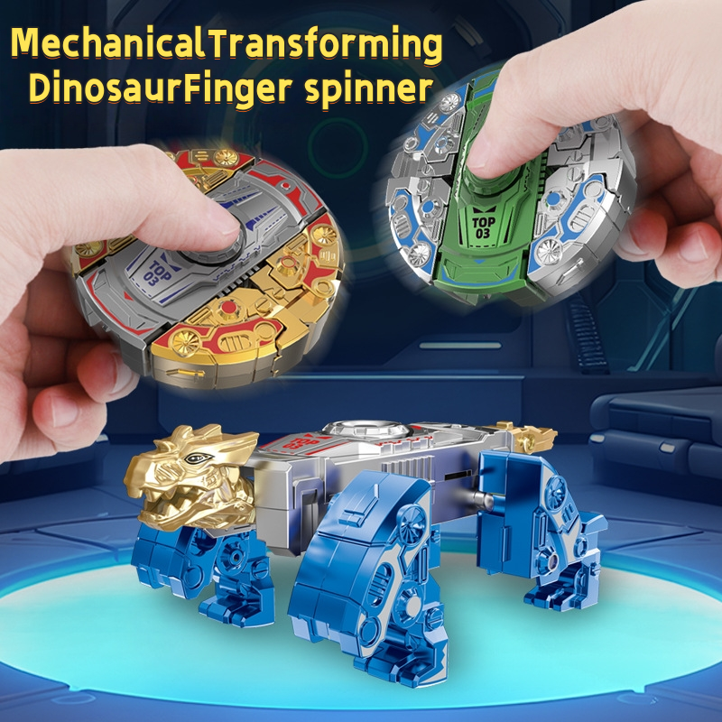  🤖🦖 Transformable Finger Spinner: Mech & Dinosaur Dual Editions!