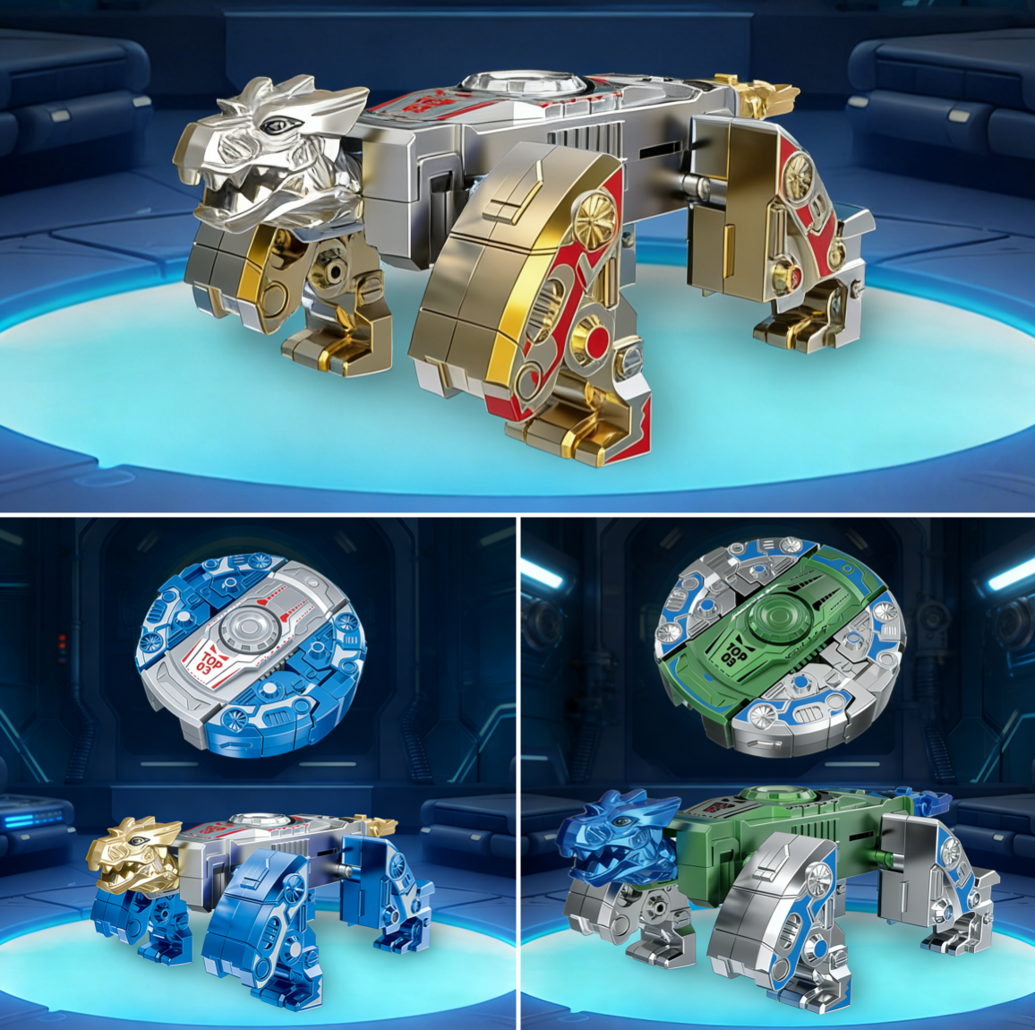  🤖🦖 Transformable Finger Spinner: Mech & Dinosaur Dual Editions!