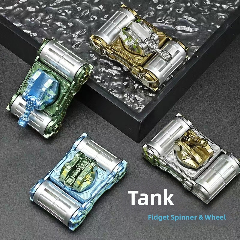 💥Transformable Finger Spinner: Mecha Tank