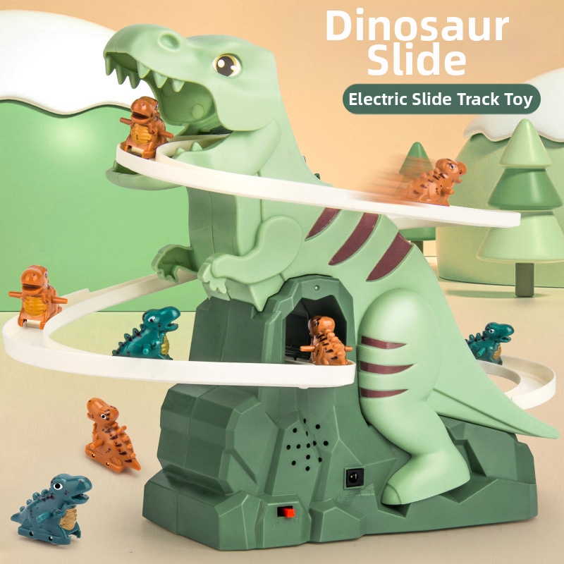🌟🦖 Dual-Track Dinosaur Stair Climber: Dinosaur Obstacle Course Adventure Slide