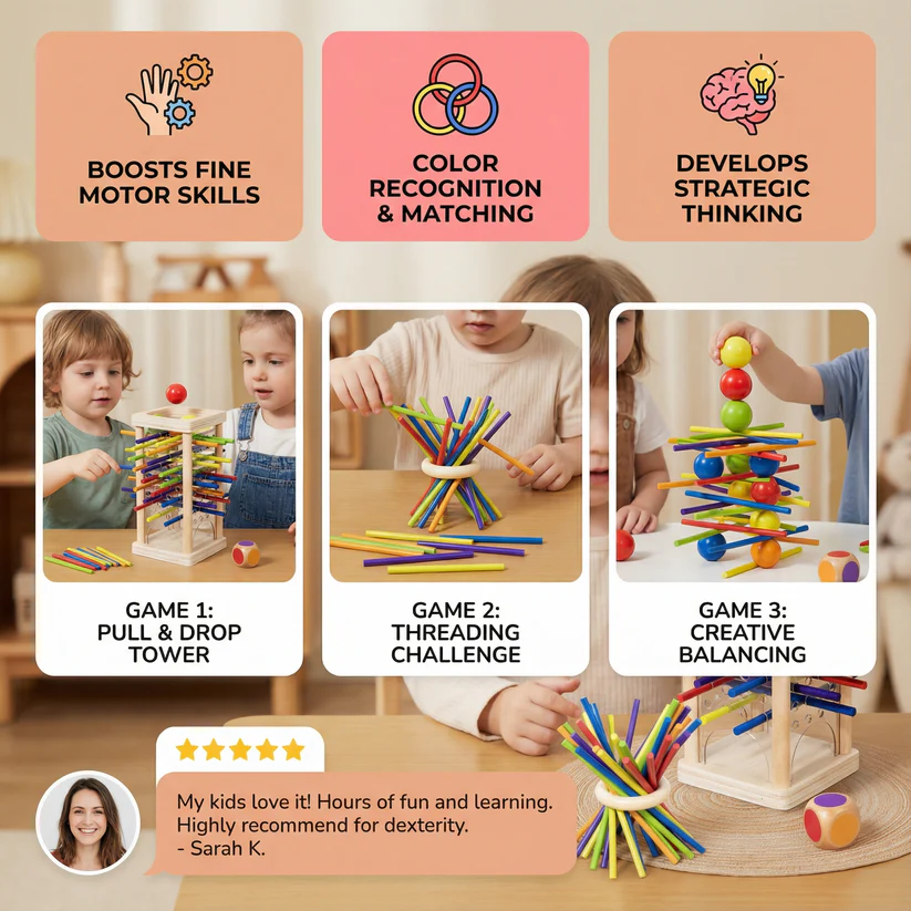 Flat-bottomed acrylic stick with wooden handle