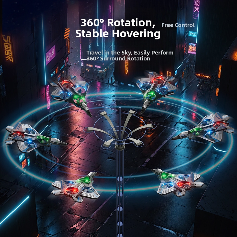 🛩️Foam remote-controlled fighter, shock-resistant quadcopter, aerial stunt drone