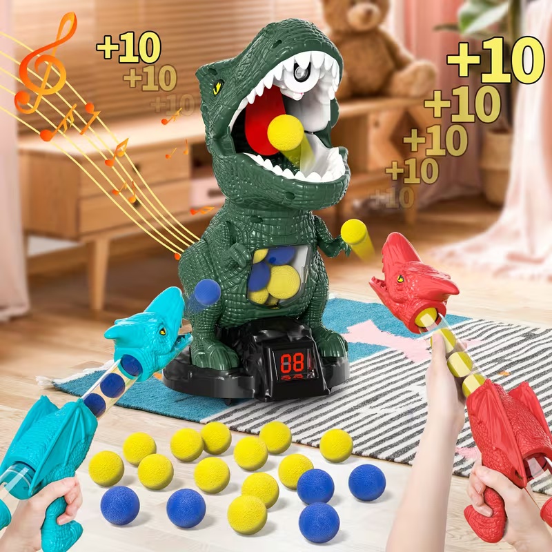 Dinosaur Shooting Tyrannosaurus Rex Ball Soft Bullet Gun Parent Child Interactive Puzzle Toy for Children