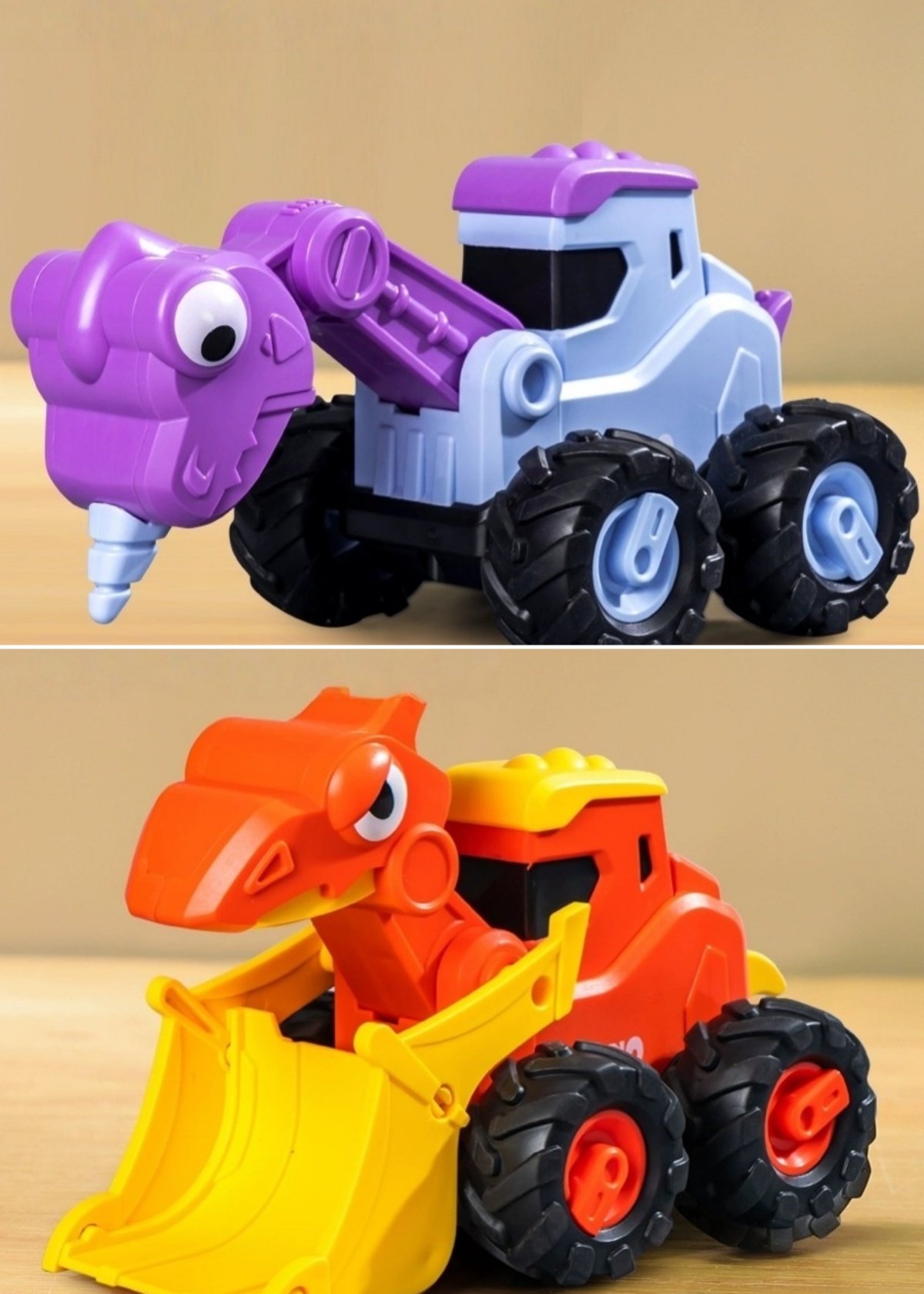 🦖 Dinosaur Construction Vehicle: Push-Along Toy