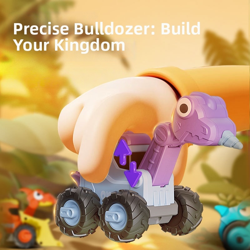 🦖 Dinosaur Construction Vehicle: Push-Along Toy