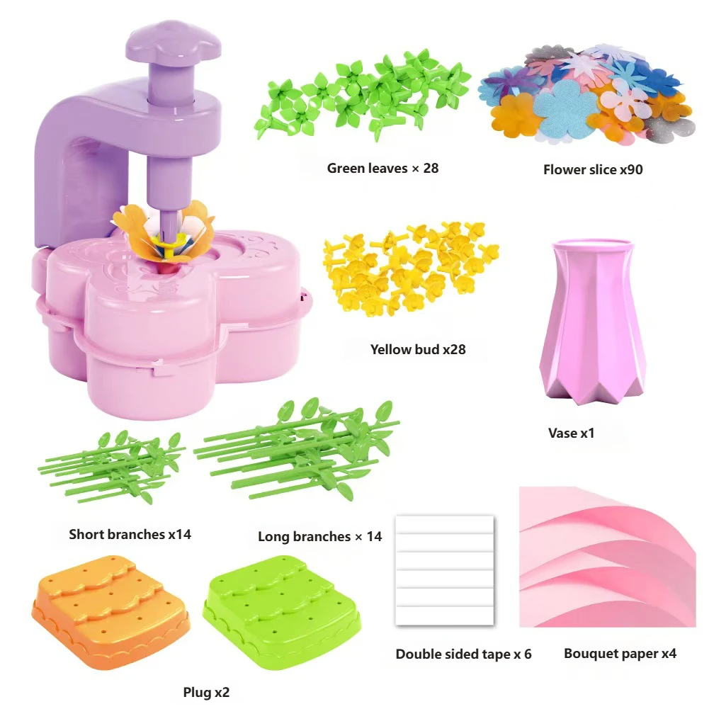  🌸 Artificial Floral Bouquet Maker: Handmade DIY Gift