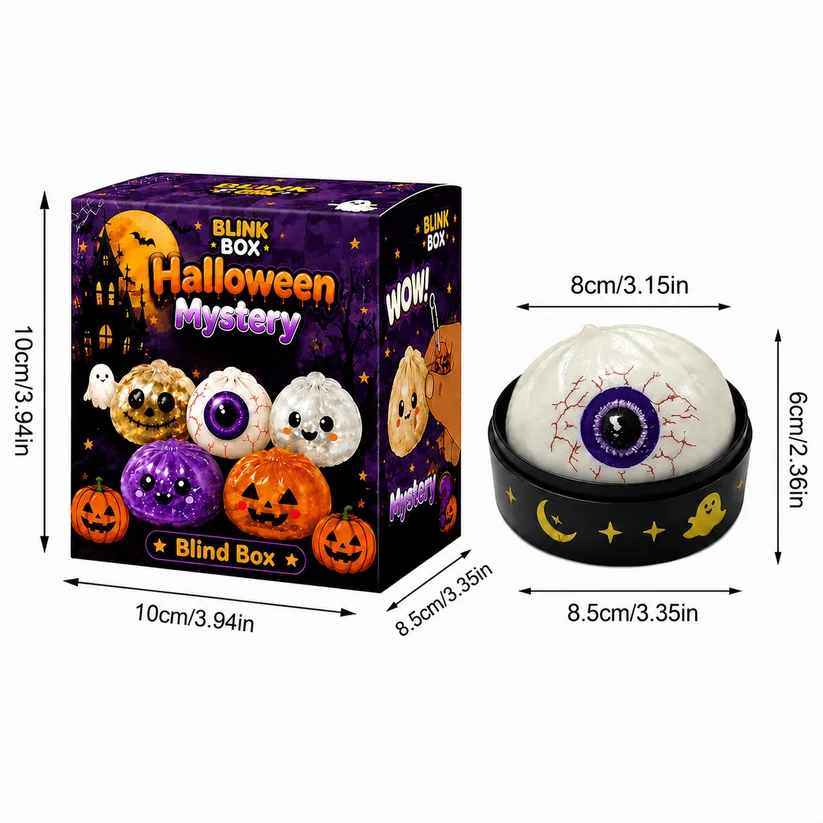 🎃Spooky Dumpling Squishy — Slow-Rising Halloween Stress Relief Toy👻