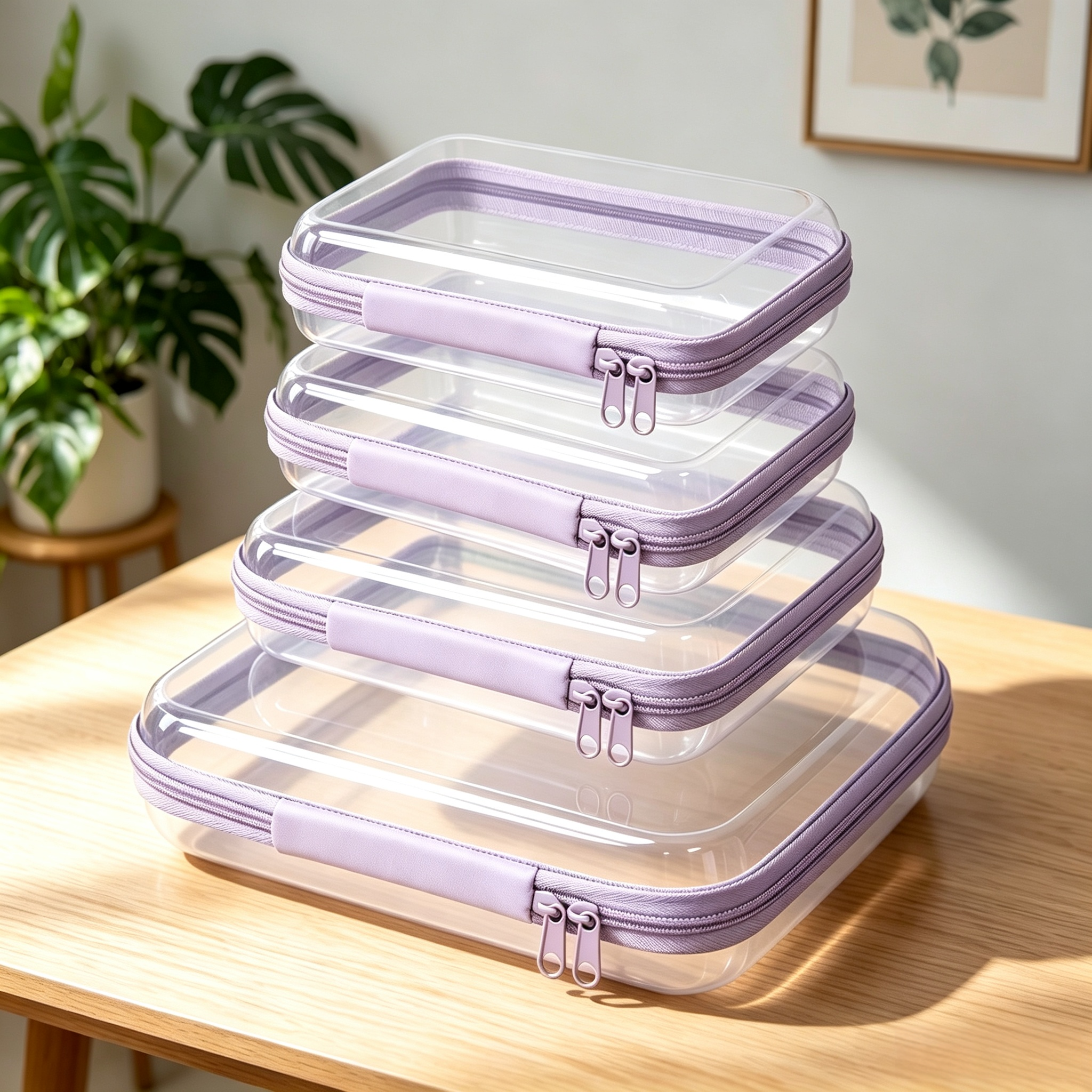 🧳Clear Travel Organizer Set — 1 Medium + 3 Small📦