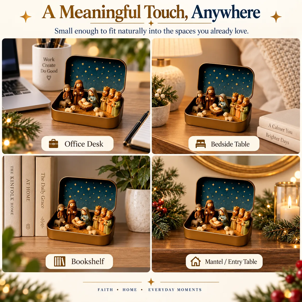 🎄 Mini Christmas Nativity Scene — A Meaningful Holiday Keepsake ✨