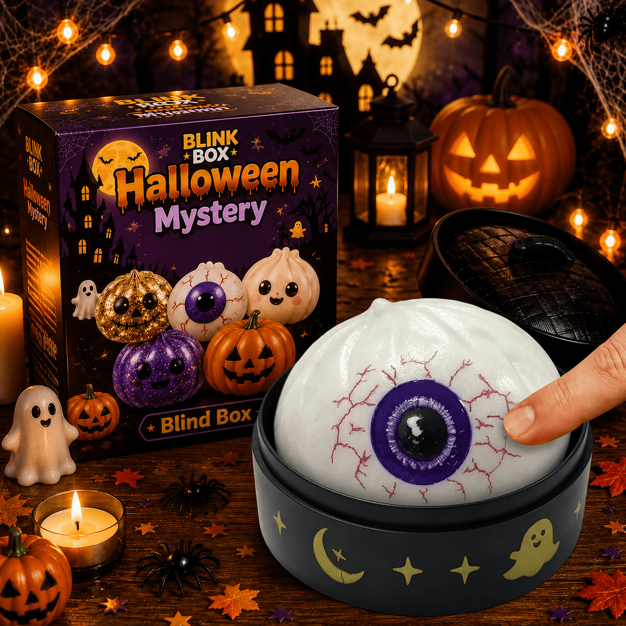 Halloween mystery dumpling squishy size and package details