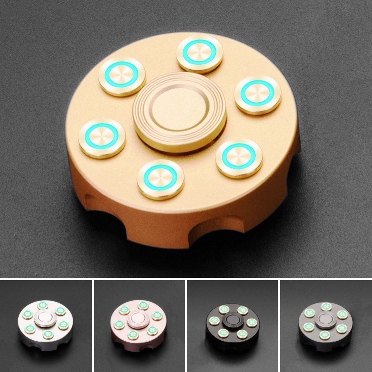 Luminous Cylinder EDC Fidget Spinner - Kinetic Desk Toy for Focus & Stress Relief