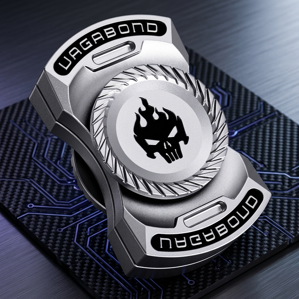 Ghost EDC Fidget Slider & Spinner – Metal Magnetic Tactile Push Toy