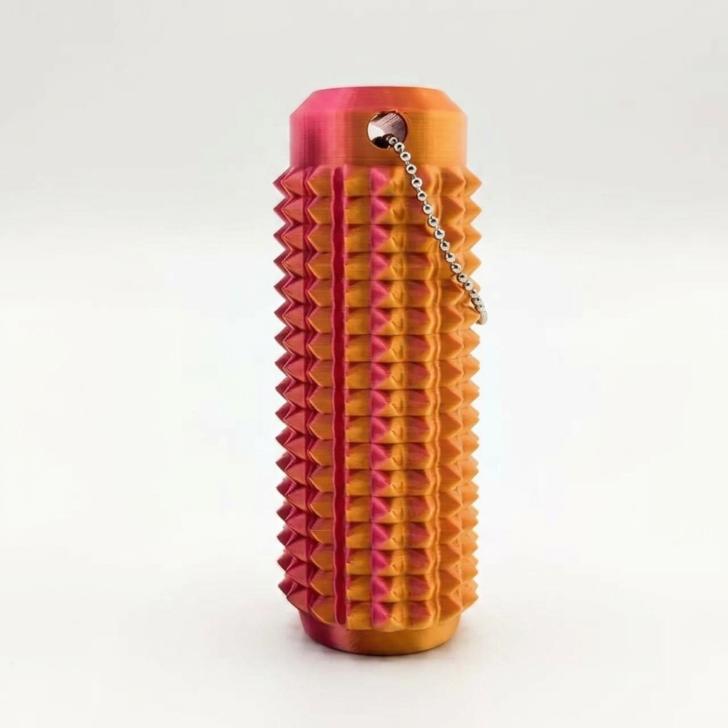 Pain Stim Fidget Toy with Press and Spin for ADHD,SH,3D Printed Portable Spiky Sensory keychain for Anxiety relief(9+)
