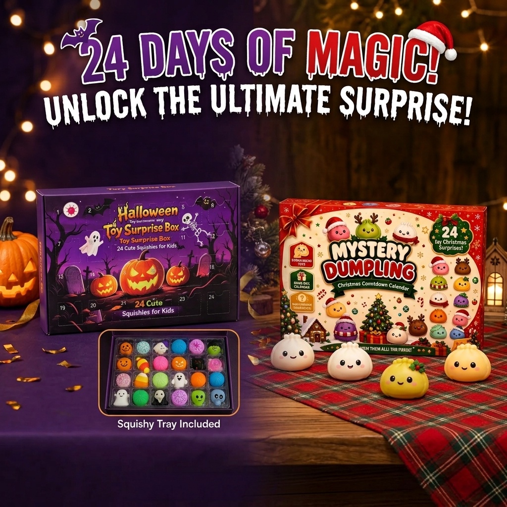 🥟 Dumpling Squishy Advent Calendar 🎄 – 24 Days of Cute & Satisfying Surprises