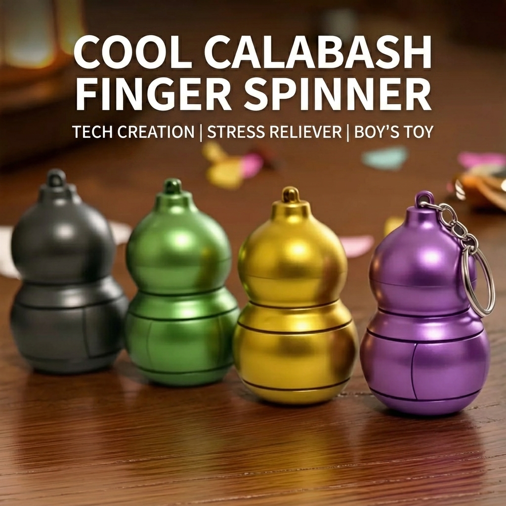Magnetic Calabash Spinner | One-Handed Stress Relief Desk Toy