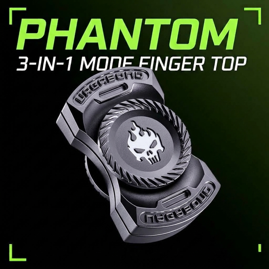 Ghost EDC Fidget Slider & Spinner – Metal Magnetic Tactile Push Toy