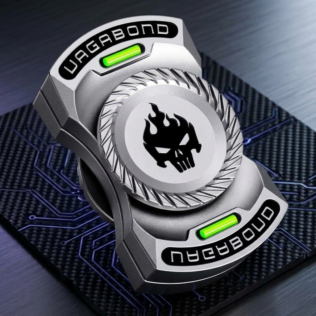 Ghost EDC Fidget Slider & Spinner – Metal Magnetic Tactile Push Toy