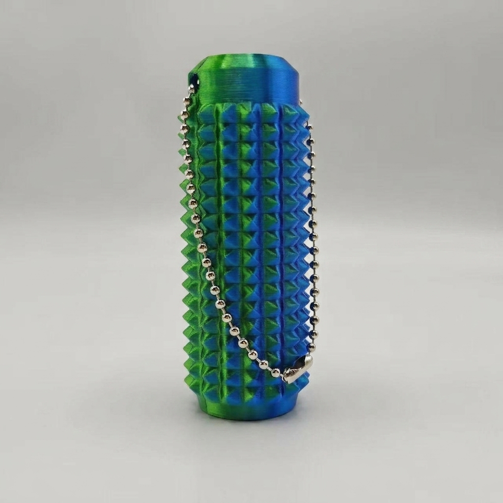 Pain Stim Fidget Toy with Press and Spin for ADHD,SH,3D Printed Portable Spiky Sensory keychain for Anxiety relief(9+)
