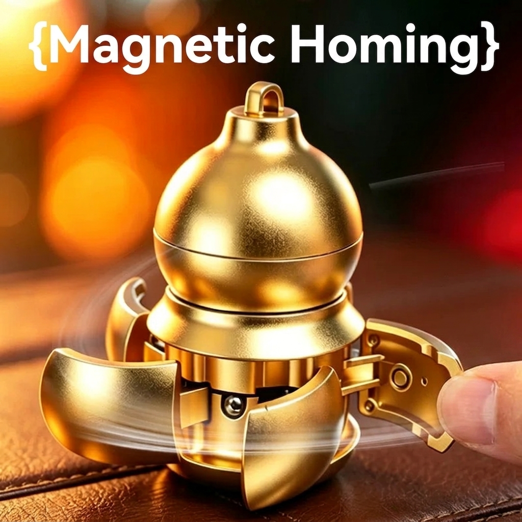 Magnetic Calabash Spinner | One-Handed Stress Relief Desk Toy