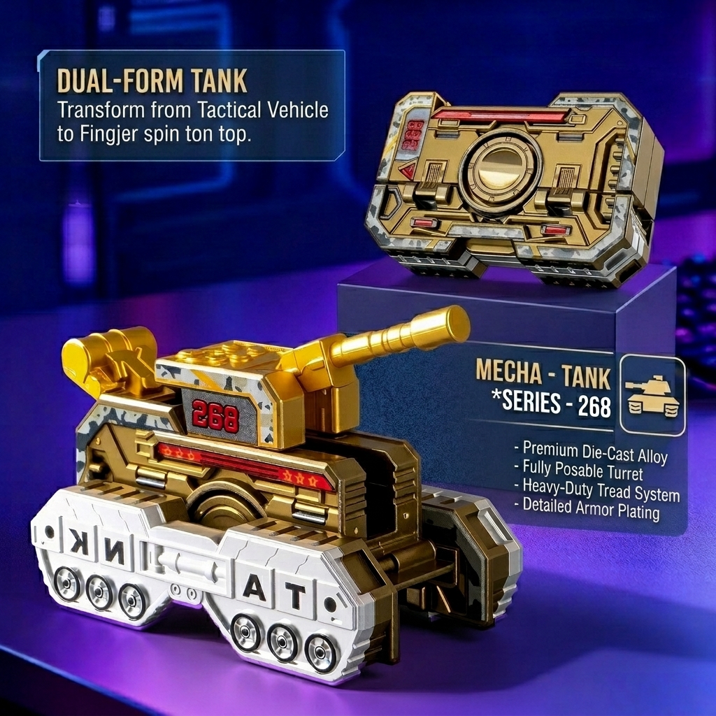 Transformable Fingertip Spinner: Battle Tank Edition