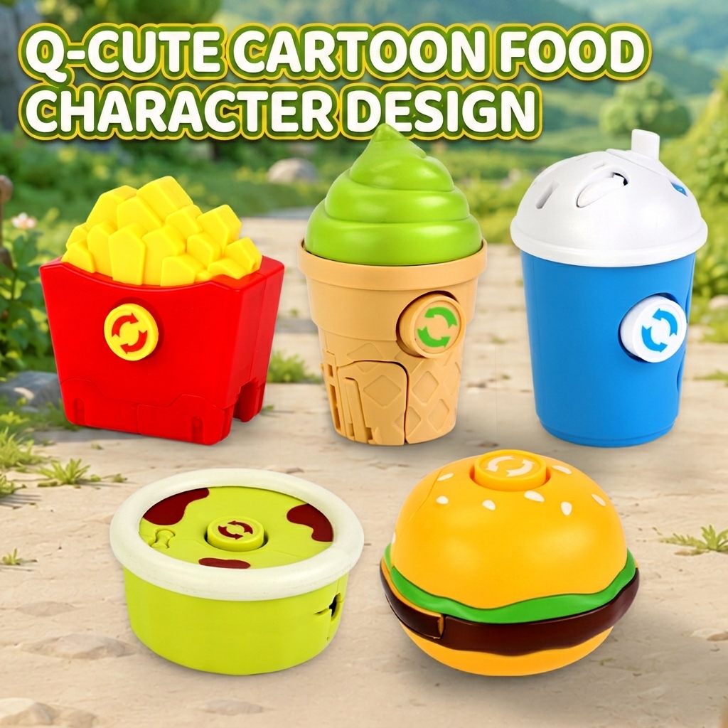 Turn Fast Food into Dinos!  The Ultimate 2-in-1 Fidget Toy!